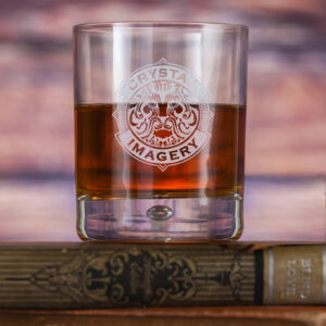 linimi Custom Laser Etched Logo Bar Glass – Bubble Sham Design
