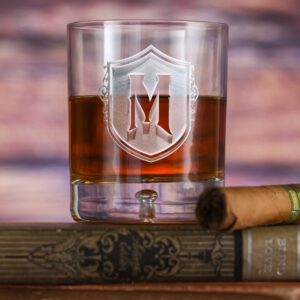 linimi Monogrammed Initial Whiskey Scotch Glasses – Personalized Engraved Tumblers