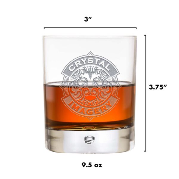 linimi Custom Laser Etched Logo Bar Glass – Bubble Sham Design - Image 2